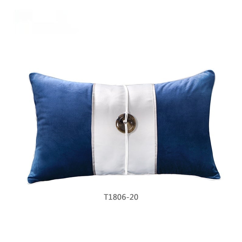 Chinese Blue Ink Painting Series Pillow Cover