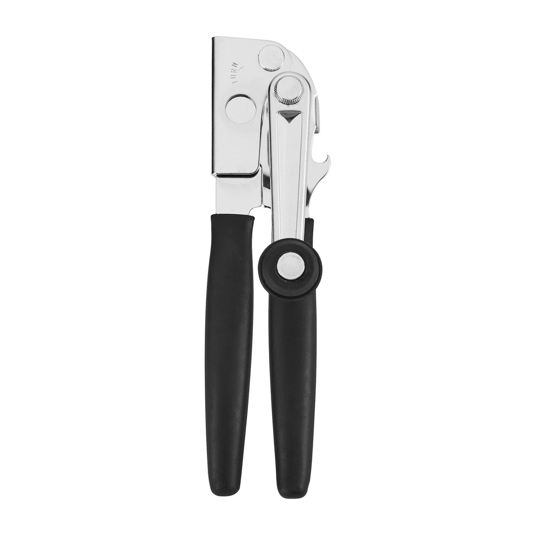 Swing-A-Way Easy-Crank Can Opener with Folding Crank Handle Manual Hand Held and Sharp Blade Stainless Steel Easy Turn Knob Basic Kitchen Essentials For all Can Sizes (Black)